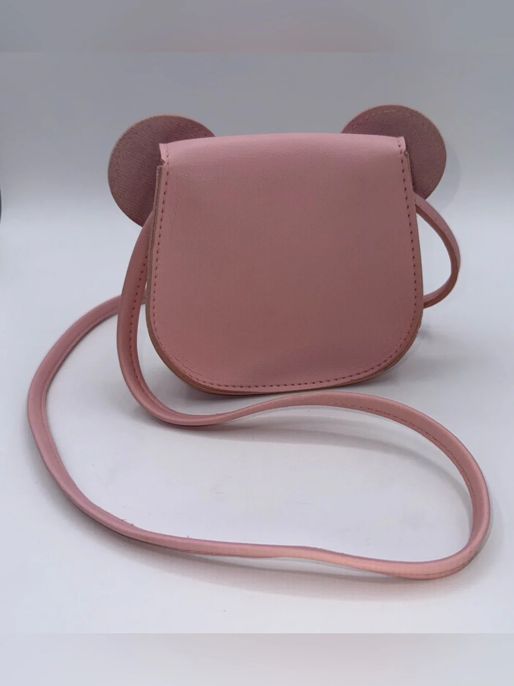 Minnie Mouse Ears Pink Girls Crossbody Purse Toddler Dress-Up Party Cruise